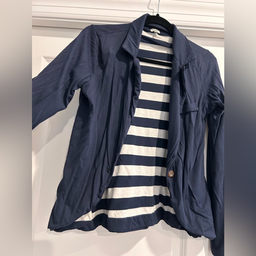 Navy soft casual blazer cardigan - Splendid (Medium)